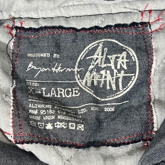 VTG Altamont Victorville Jacket Mens XL Blue Hooded Quilted Lining Y2K *FLAWS - Picture 5 of 15